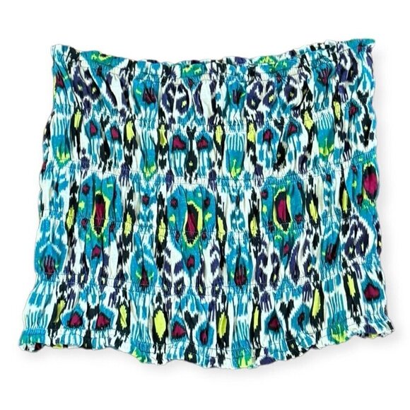 Anthropologie Smocked Turquoise Tube Top Size XL New - Picture 4 of 8